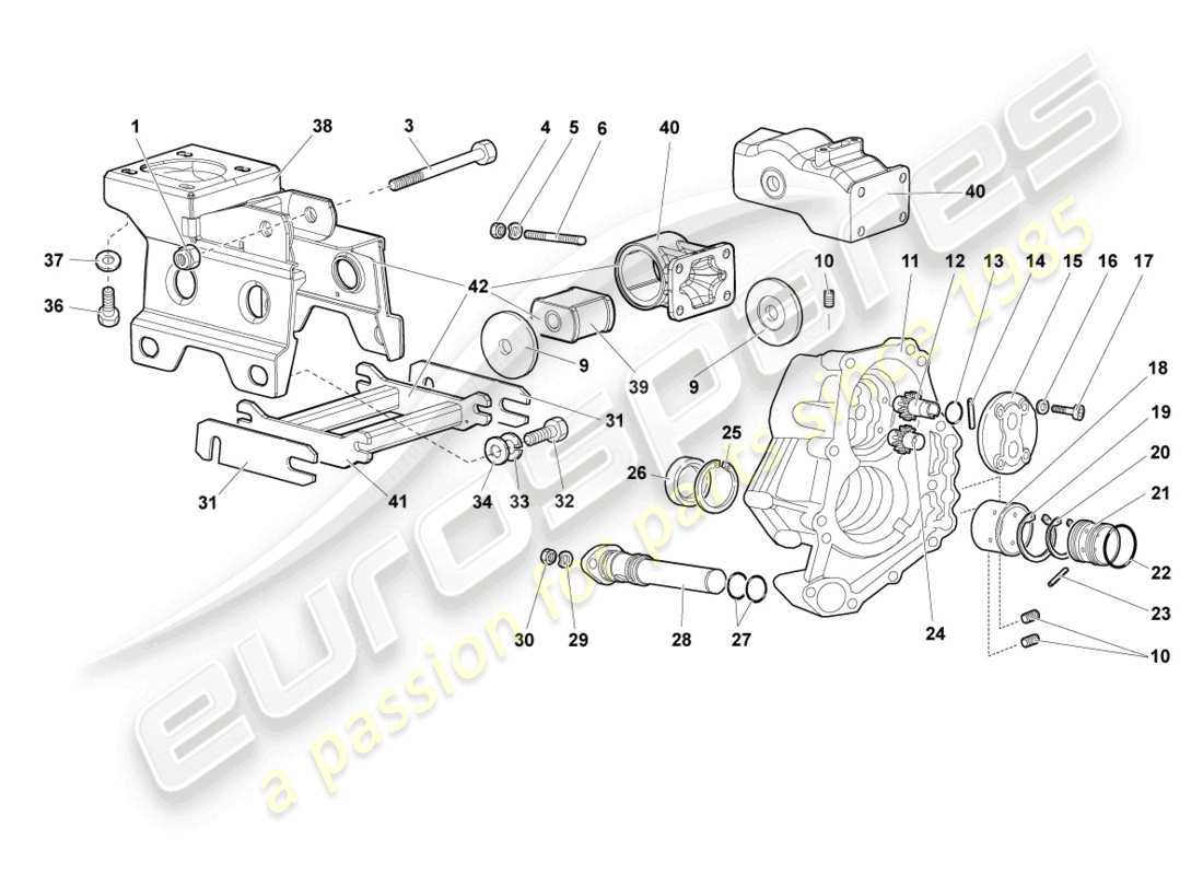 lamborghini murcielago coupe (2005) oil pump parts diagram