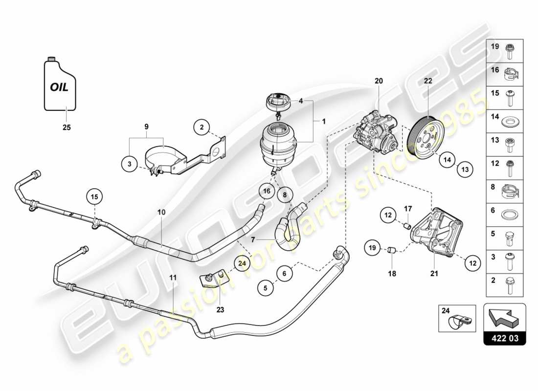 lamborghini 2012 (lp700-4 coupe)) electric power steering pump part diagram