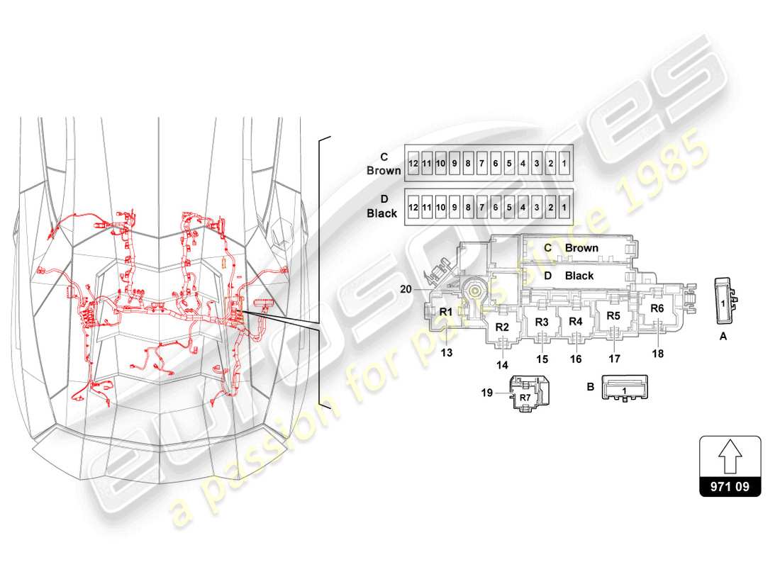 lamborghini lp740-4 s coupe (2018) fuses parts diagram