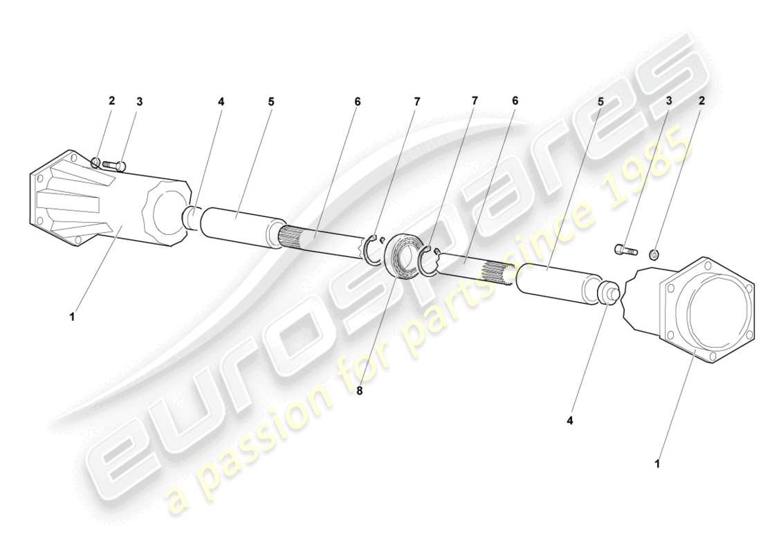 lamborghini murcielago coupe (2005) cardan shaft part diagram