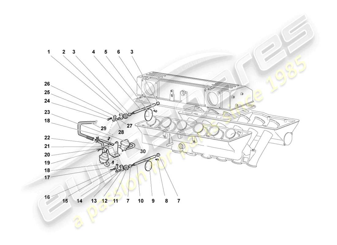 lamborghini murcielago coupe (2005) vacuum system part diagram