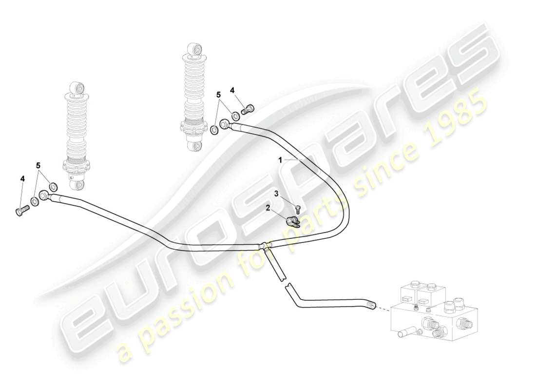 lamborghini murcielago roadster (2006) chassis (self-level. system) front parts diagram