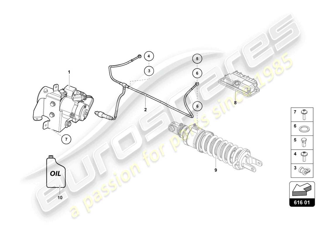 lamborghini 2019 (lp740-4 s coupe) lifting device part diagram