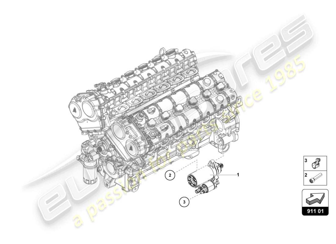 lamborghini 2016 (lp750-4 sv roadster) starter part diagram