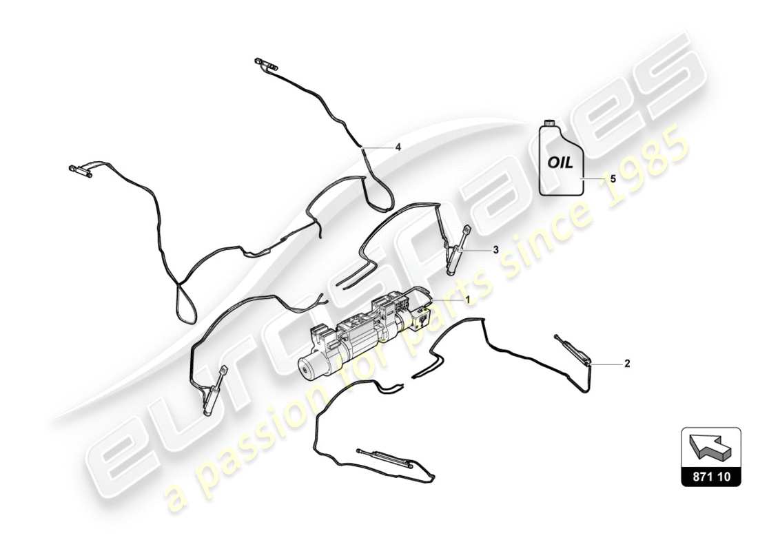lamborghini 2018 (performante spyder) roof part diagram