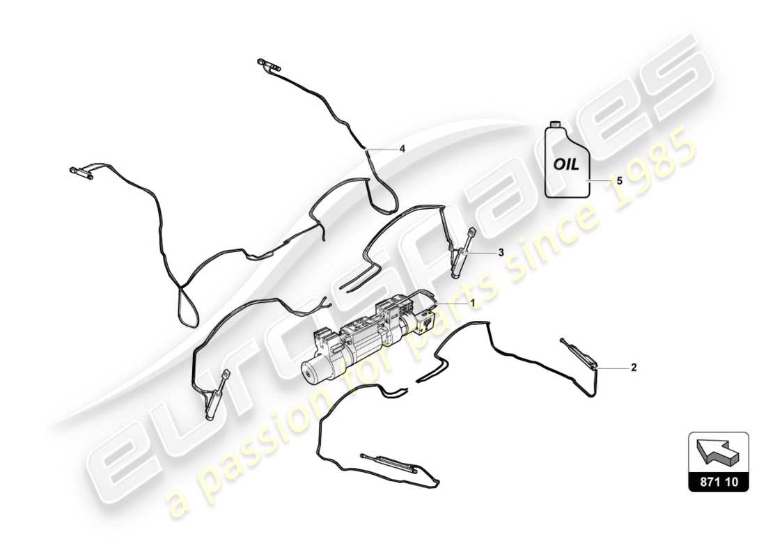 lamborghini performante spyder (2018) roof part diagram