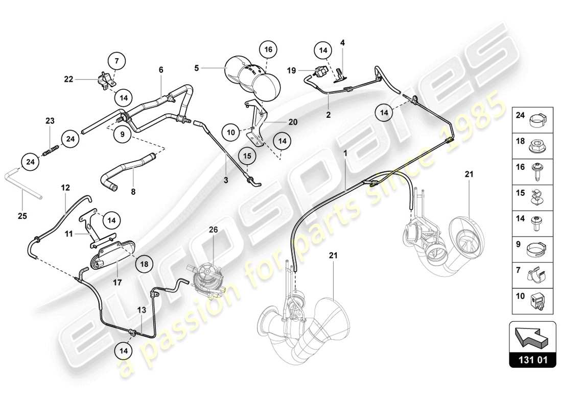 lamborghini lp720-4 coupe 50 (2014) vacuum system parts diagram
