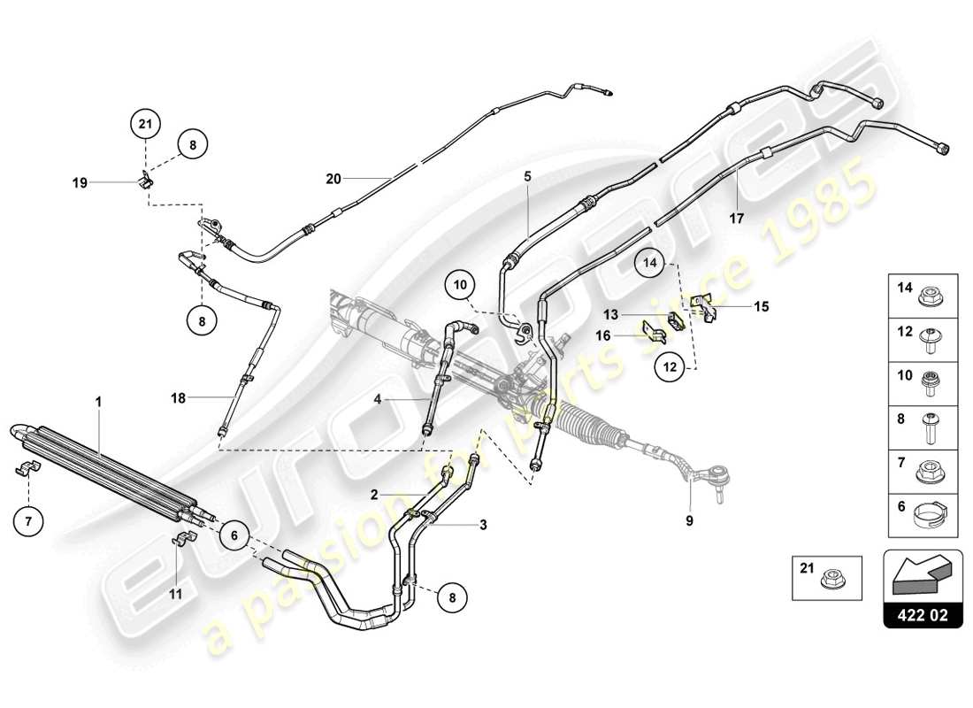 lamborghini 2014 (lp720-4 coupe 50) power steering part diagram