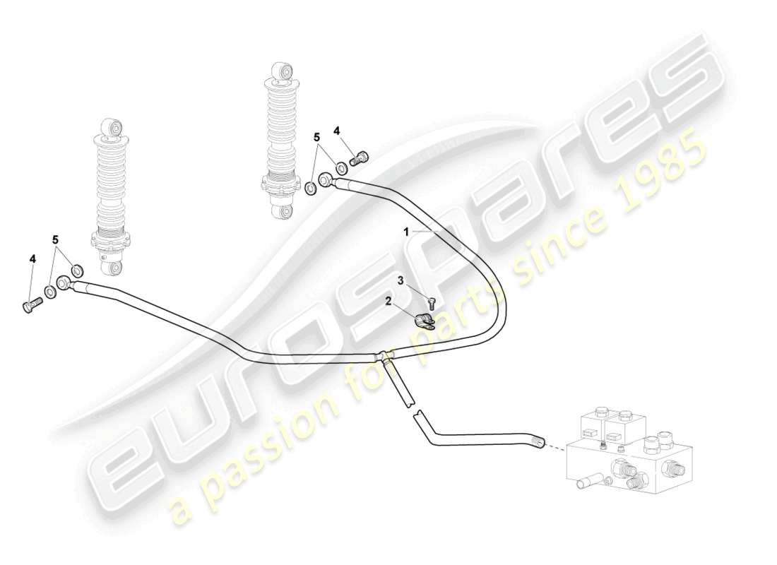 lamborghini murcielago roadster (2005) chassis (self-level. system) front part diagram