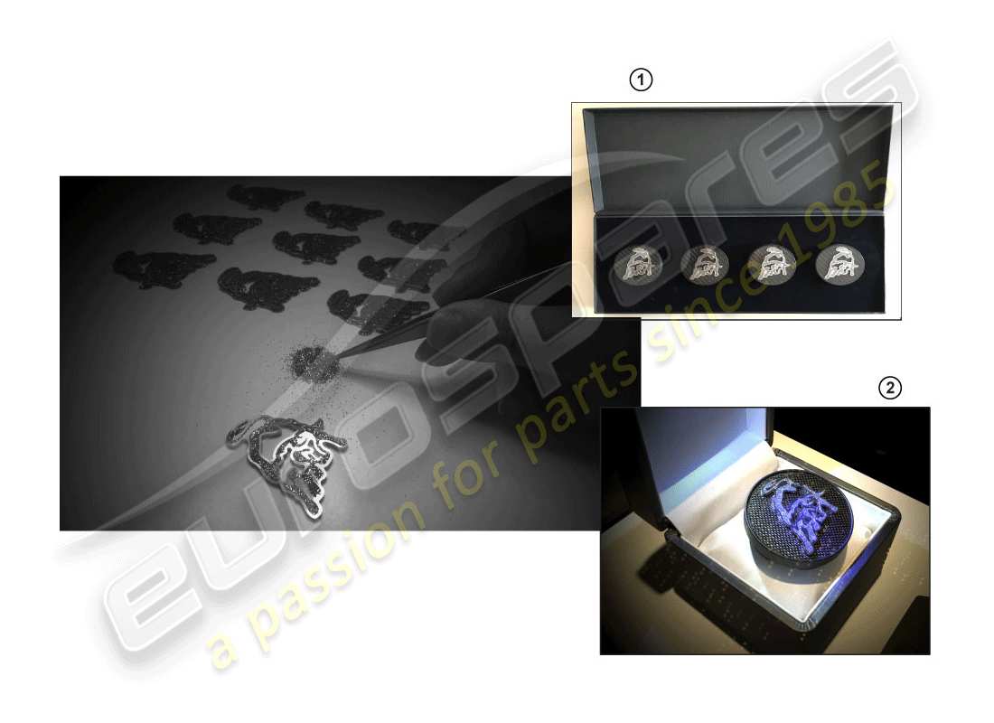 lamborghini accessories (performante coupe) decorative set part diagram