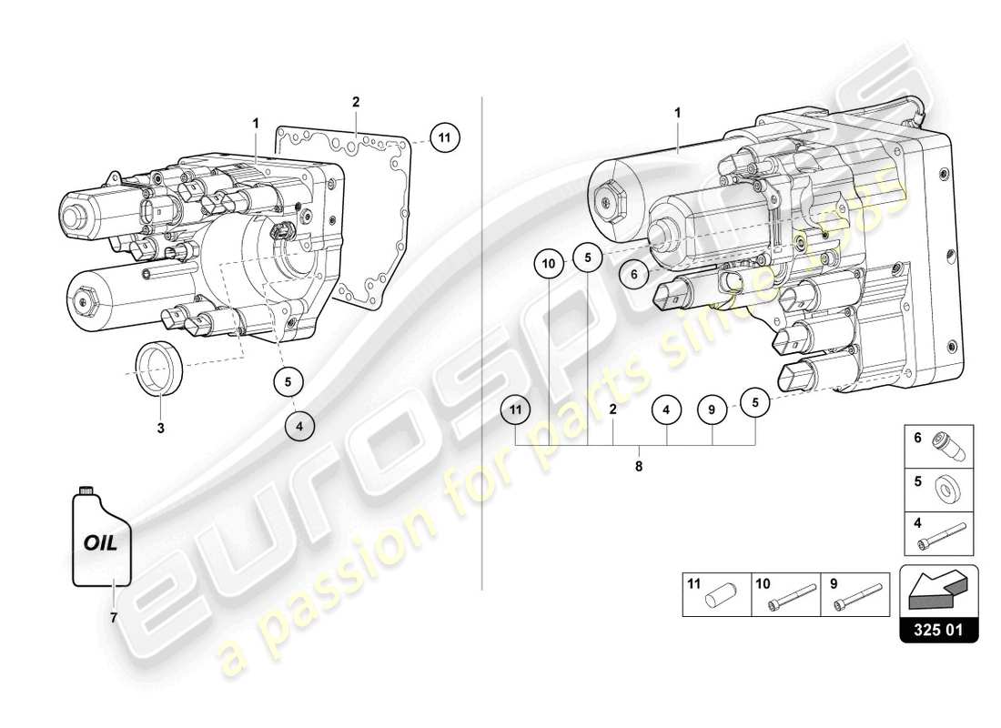 a part diagram from the lamborghini lp740-4 s roadster (2020) parts catalogue
