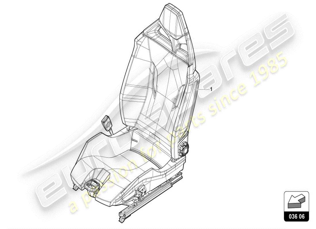 a part diagram from the lamborghini huracan evo spyder (accessories) parts catalogue