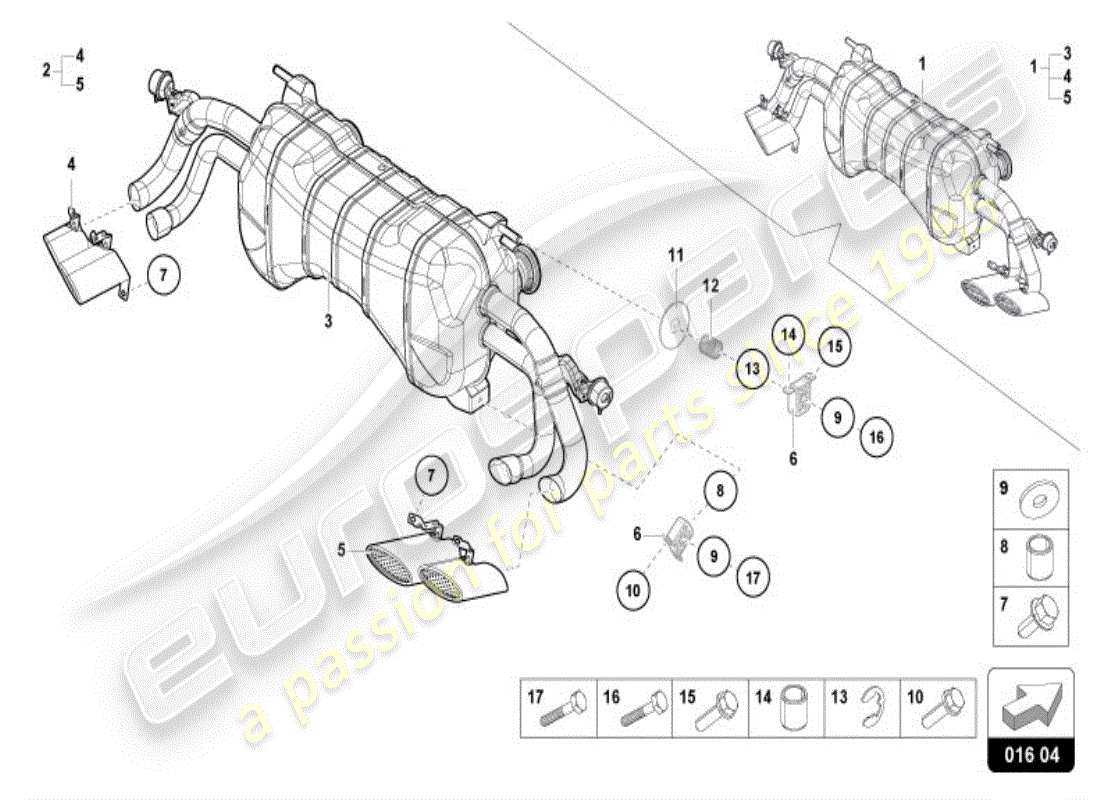 a part diagram from the lamborghini huracan lp580-2 coupe (accessories) parts catalogue