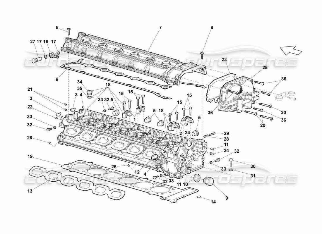 a part diagram from the lamborghini murcielago lp670 parts catalogue