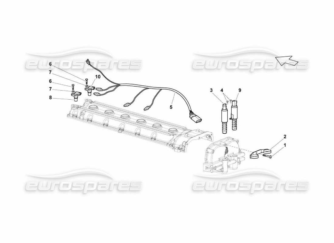 a part diagram from the lamborghini murcielago lp670 parts catalogue