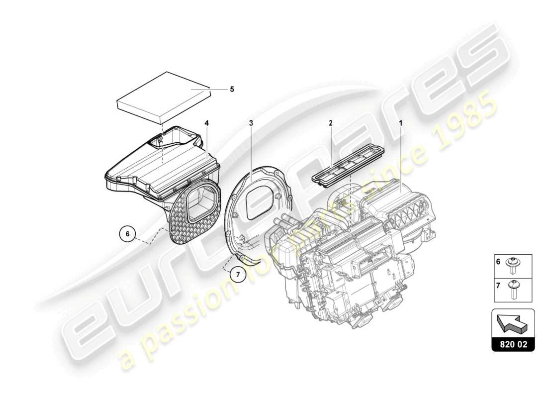 lamborghini lp740-4 s coupe (2018) air conditioning parts diagram