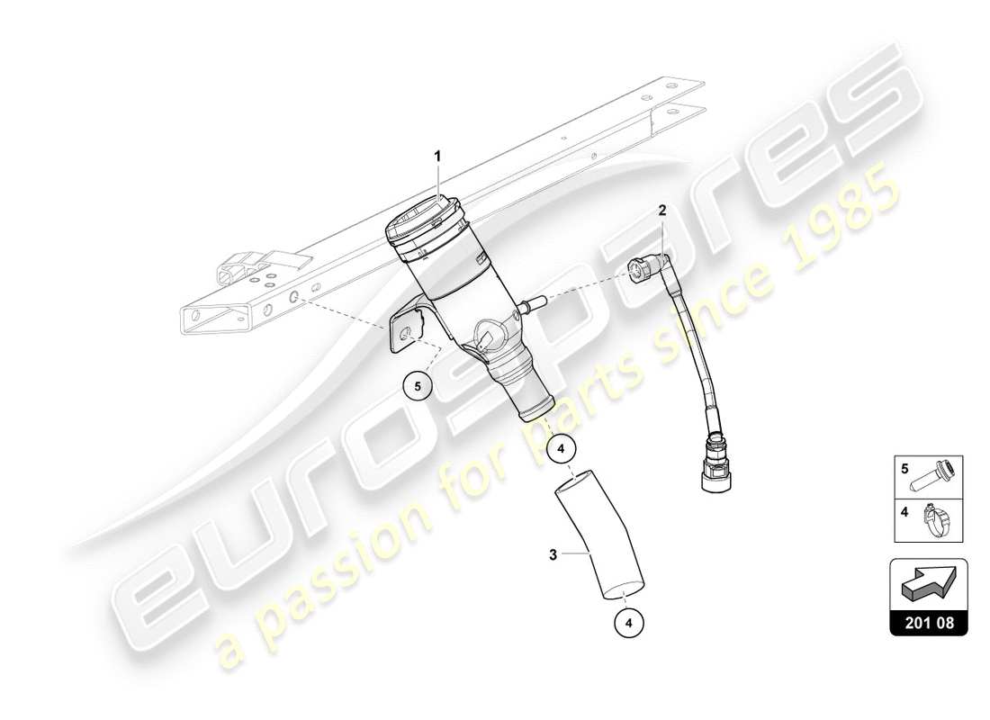 lamborghini 2016 (lp610-4 avio) fuel filler neck part diagram