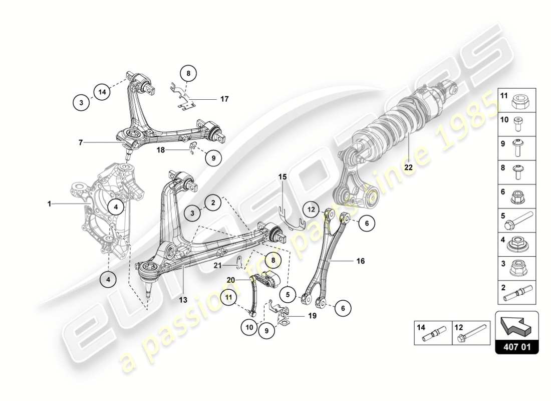lamborghini 2012 (lp700-4 coupe)) suspension front part diagram
