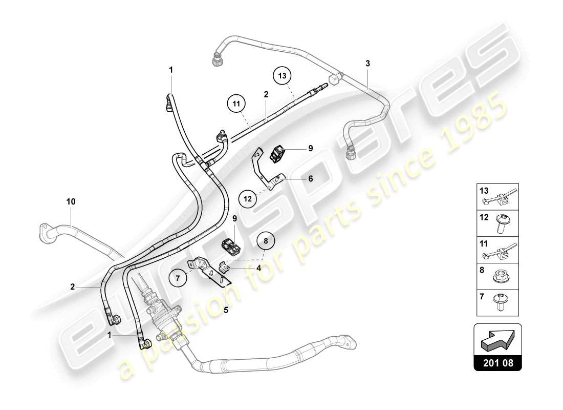 lamborghini 2014 (lp720-4 coupe 50) fuel line part diagram