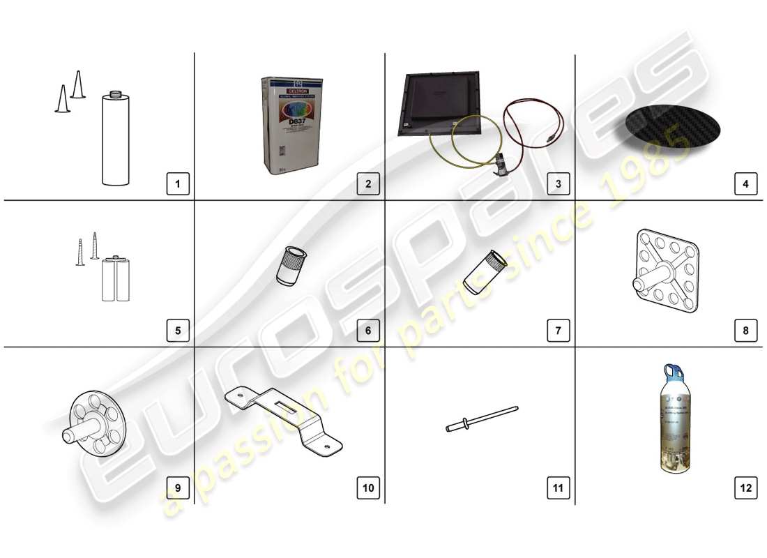 lamborghini 2014 (lp720-4 coupe 50) repair set part diagram