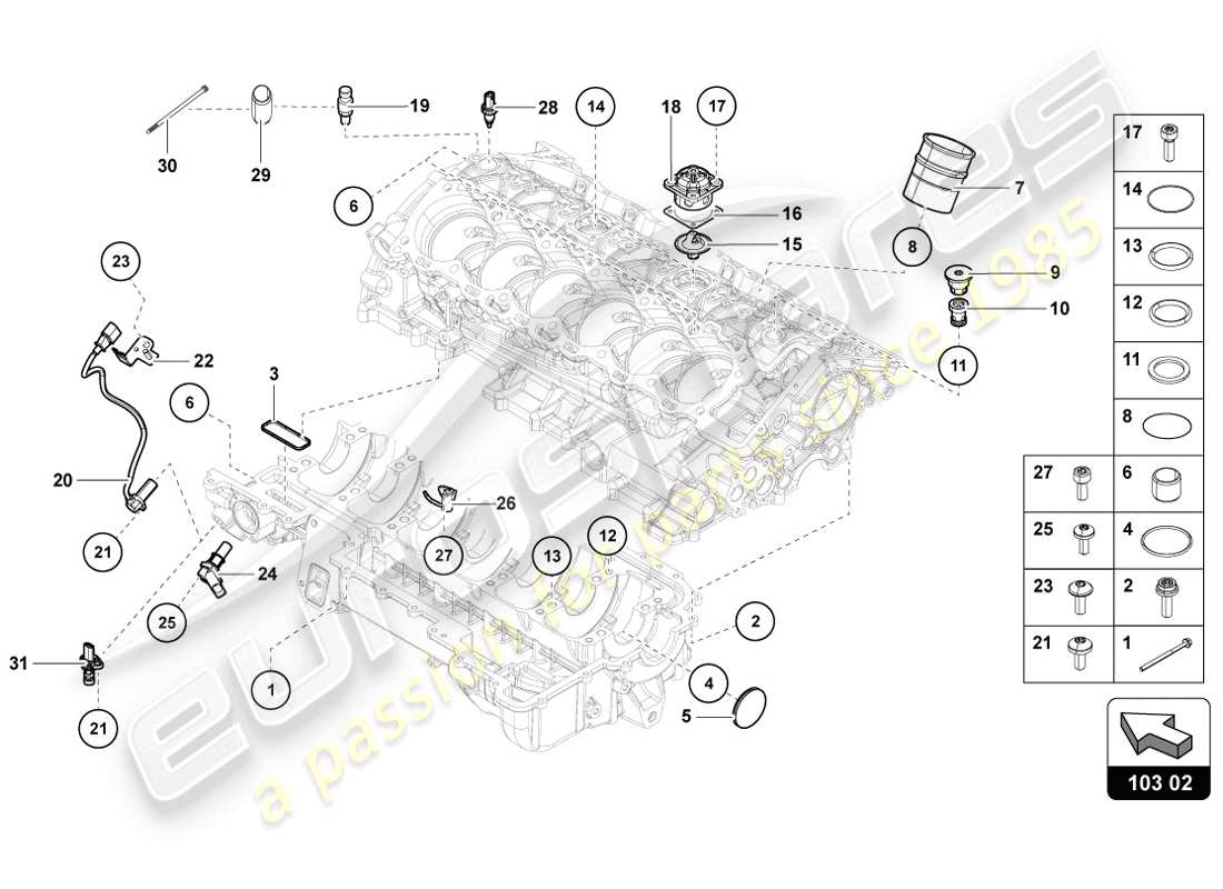 lamborghini 2014 (lp720-4 coupe 50) oil sump part diagram