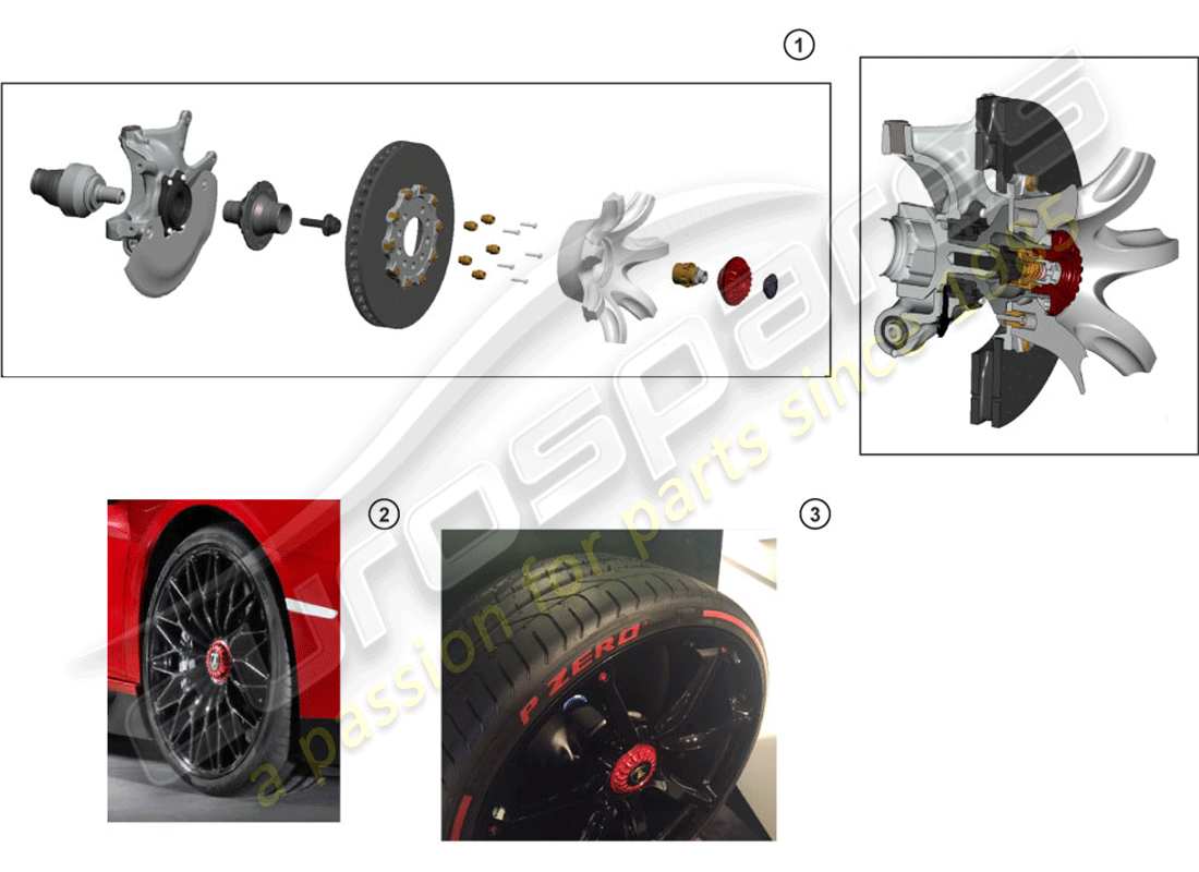 lamborghini accessories (lp770-4 svj coupe) wheel nut part diagram