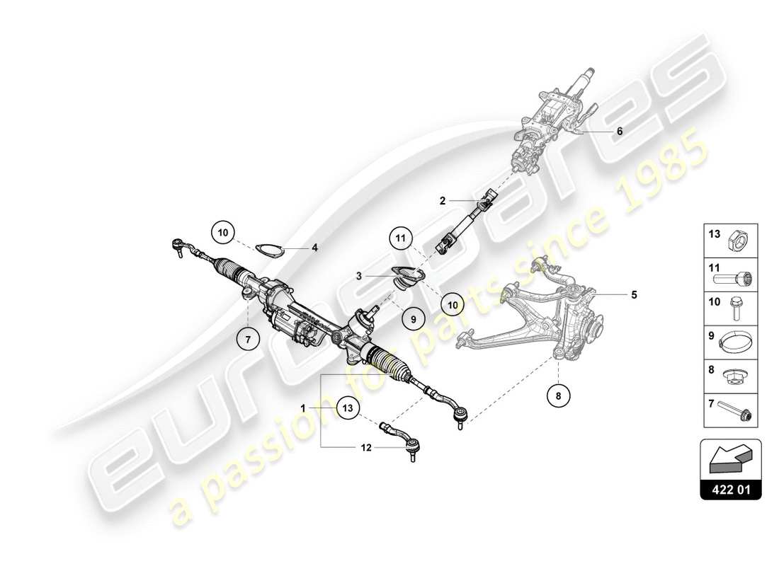 lamborghini performante coupe (2019) power steering parts diagram