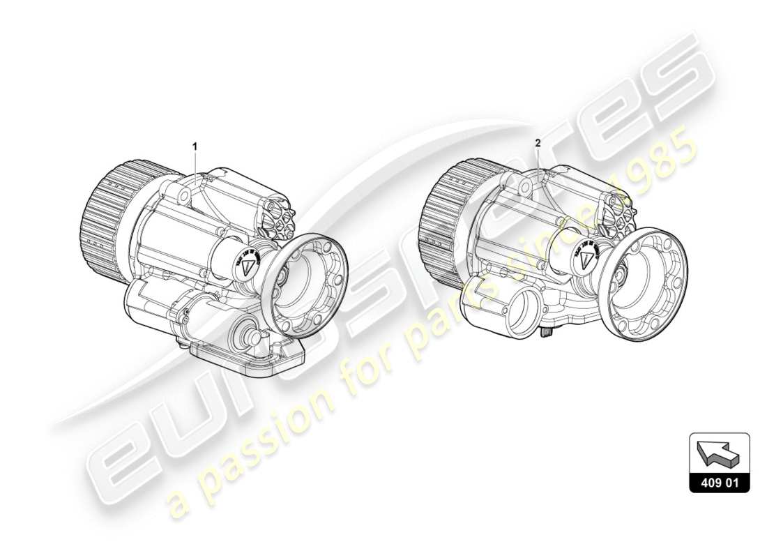 lamborghini centenario roadster (2017) front axle differential parts diagram