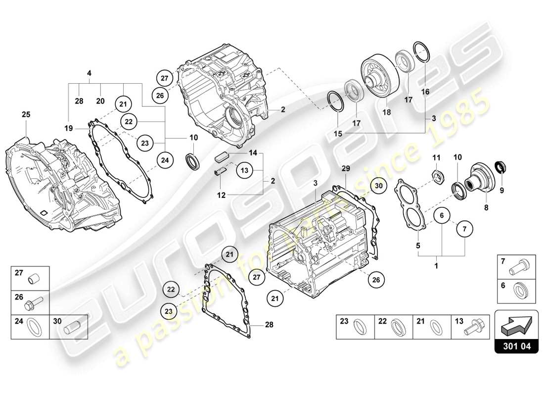 lamborghini lp720-4 coupe 50 (2014) outer components for gearbox parts diagram