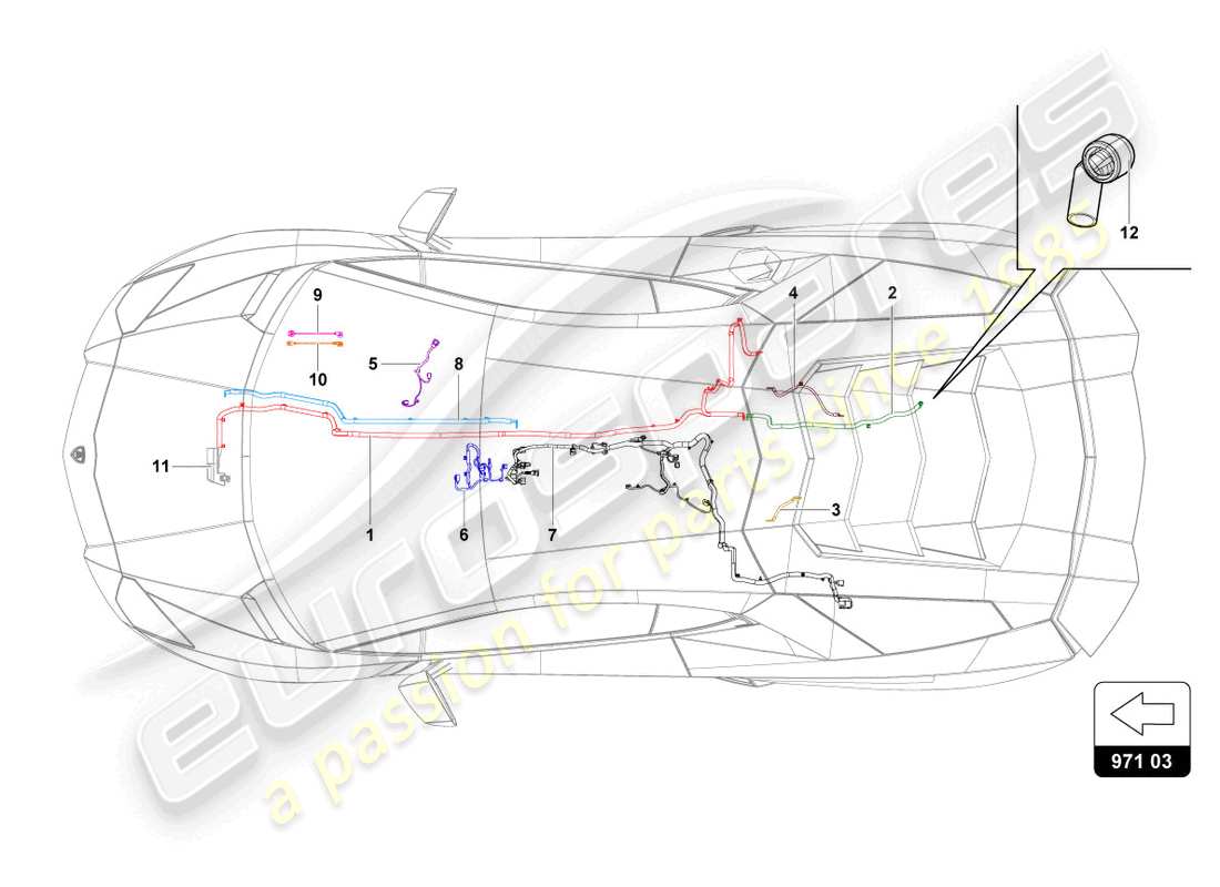 lamborghini lp770-4 svj roadster (2020) electrical system part diagram