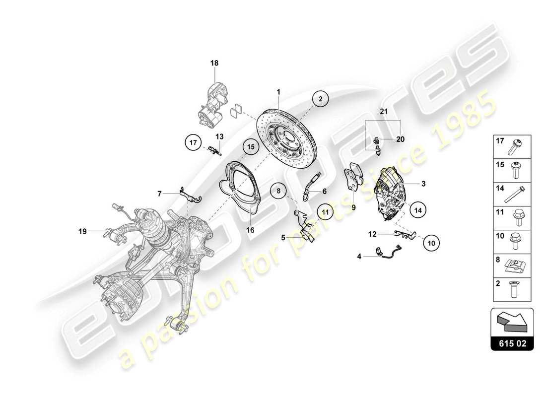 lamborghini lp580-2 coupe (2016) ceramic brake disc part diagram