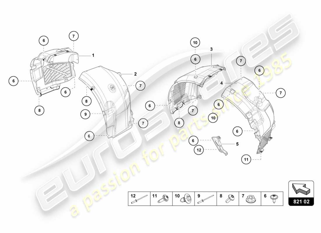 lamborghini 2016 (lp610-4 avio) wheel housing trim parts diagram