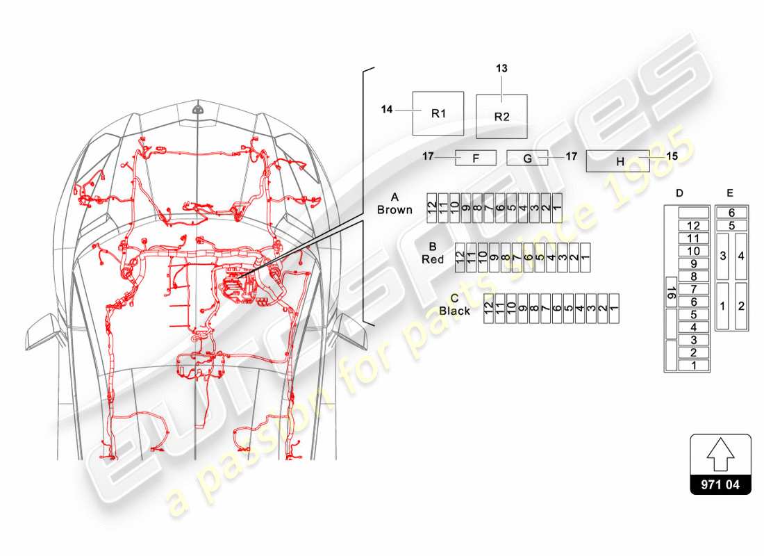 lamborghini 2012 (lp700-4 coupe)) electrical system part diagram