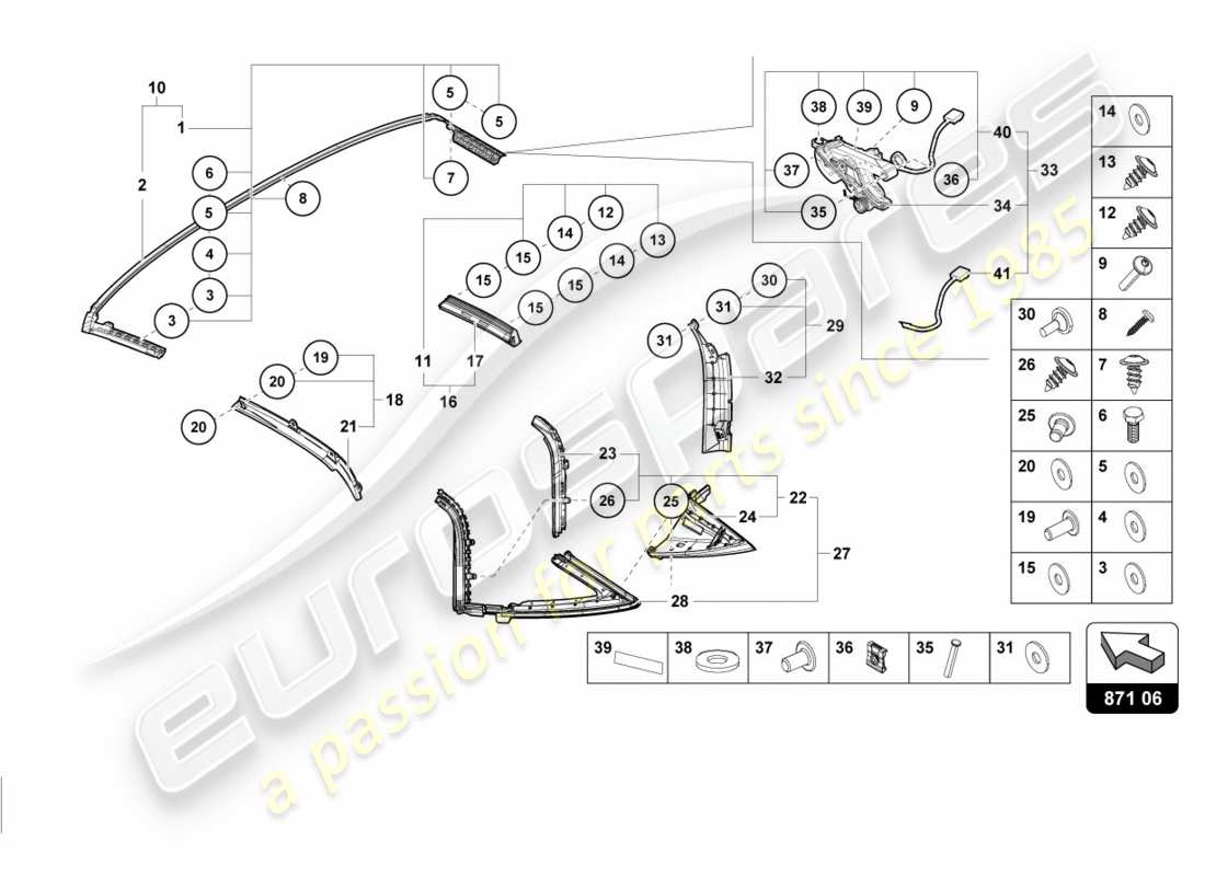 lamborghini 2016 (lp580-2 spyder) seal part diagram