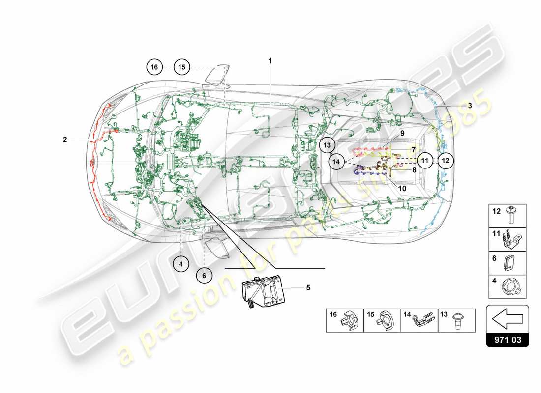 lamborghini performante coupe (2018) wiring center parts diagram