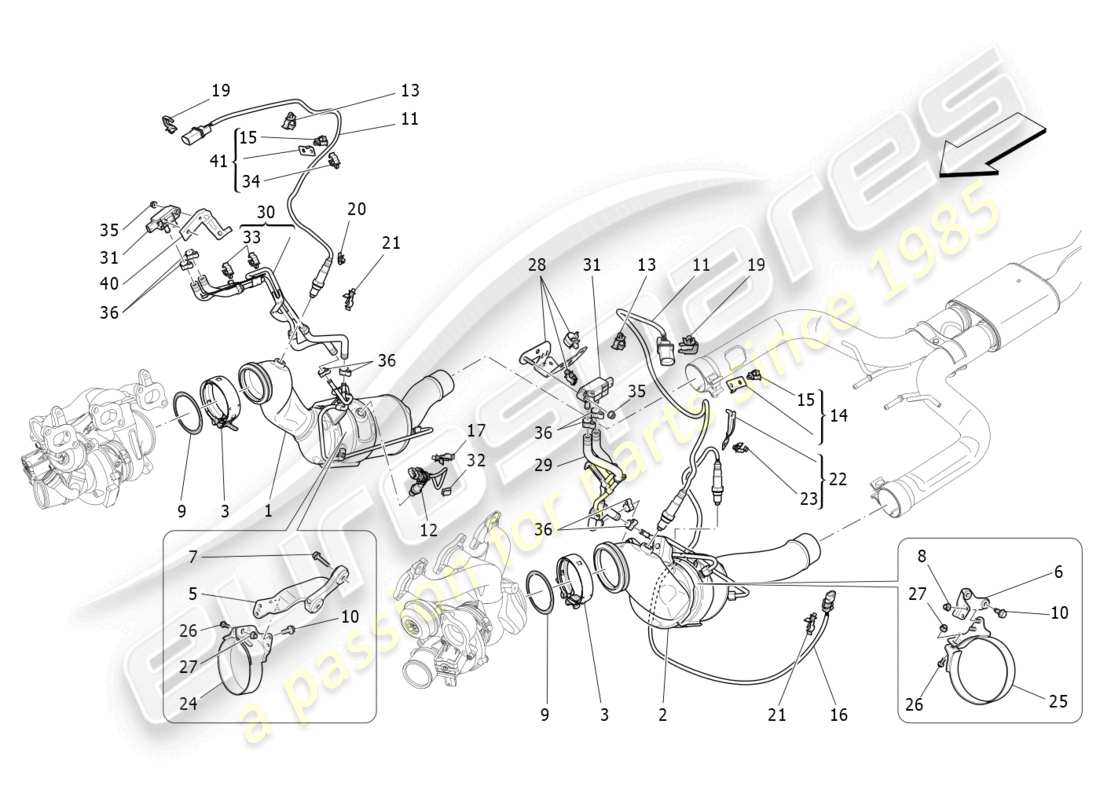 a part diagram from the maserati levante modena s (2022) parts catalogue