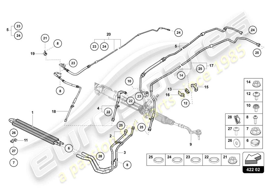 lamborghini 2020 (lp770-4 svj roadster) power steering part diagram
