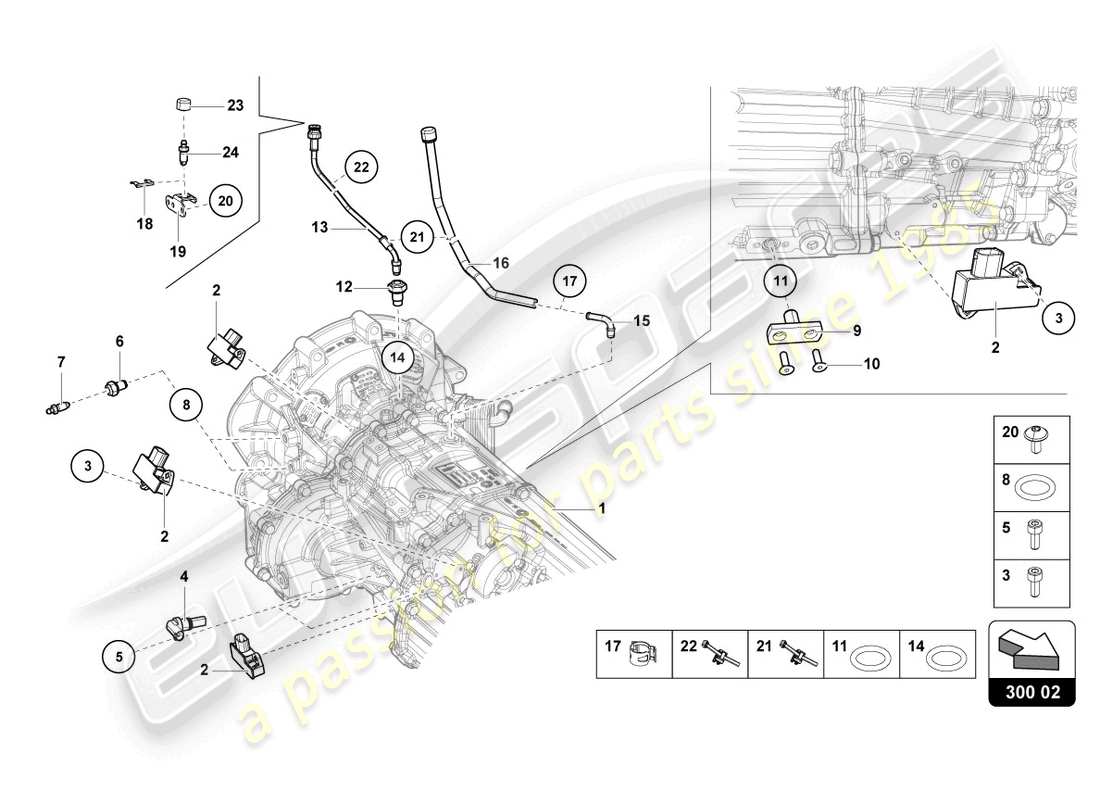 lamborghini lp750-4 sv roadster (2017) sensors parts diagram