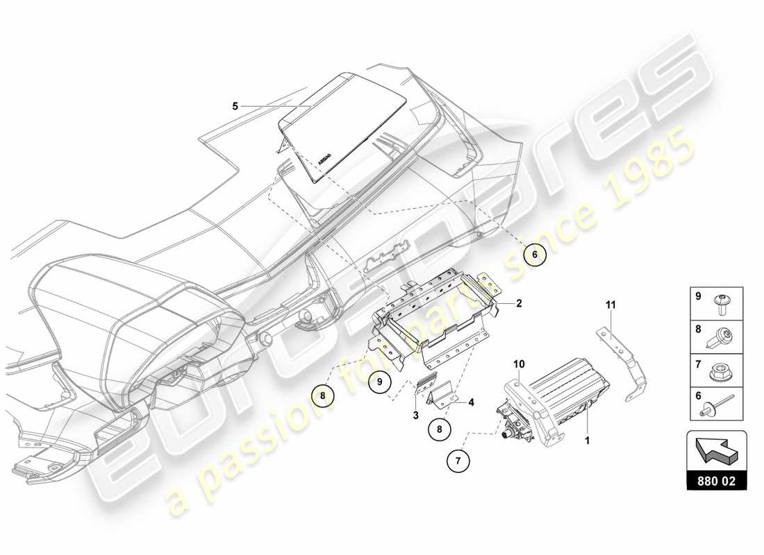 lamborghini 2012 (lp700-4 coupe)) airbag unit part diagram