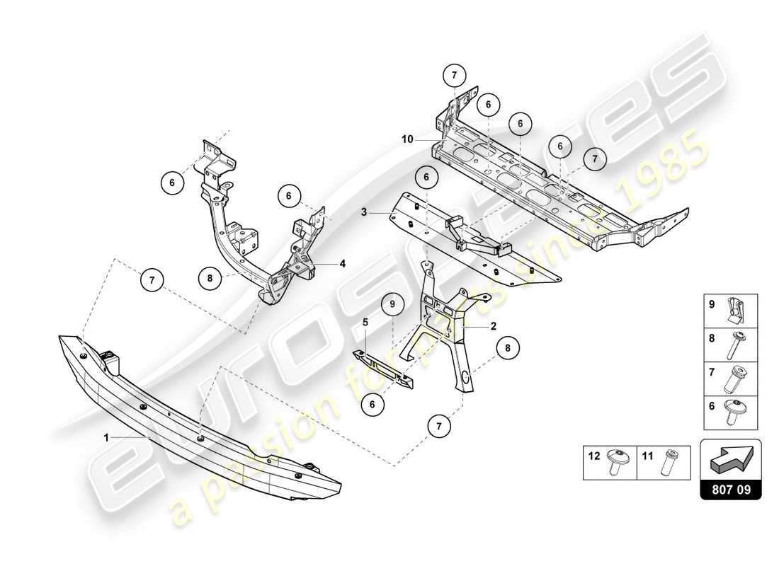lamborghini 2020 (performante spyder) bumper carrier rear part diagram