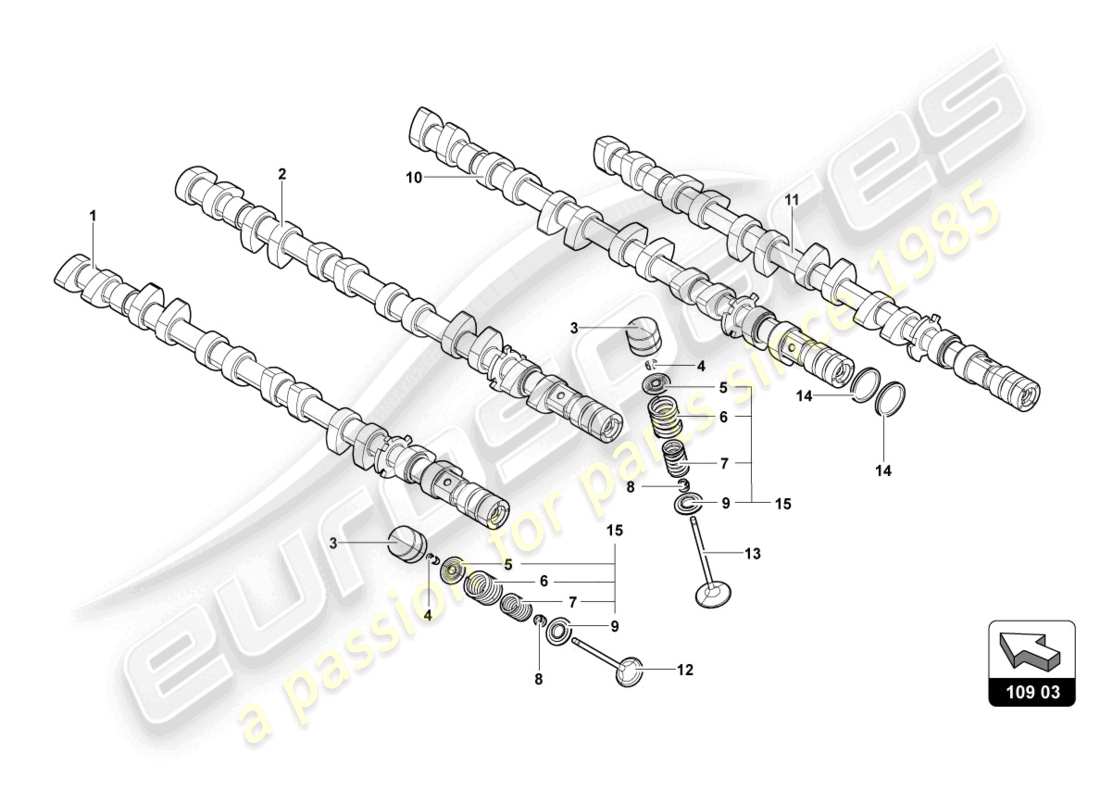 lamborghini 2017 (lp700-4 coupe) camshaft, valves part diagram