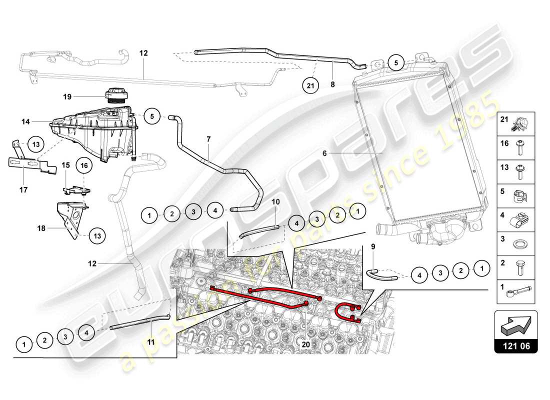 lamborghini 2015 (lp720-4 roadster 50) cooling system part diagram