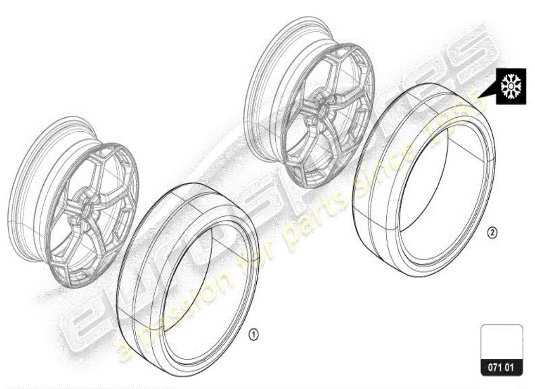 lamborghini accessories (lp610-4 coupe) tyres part diagram
