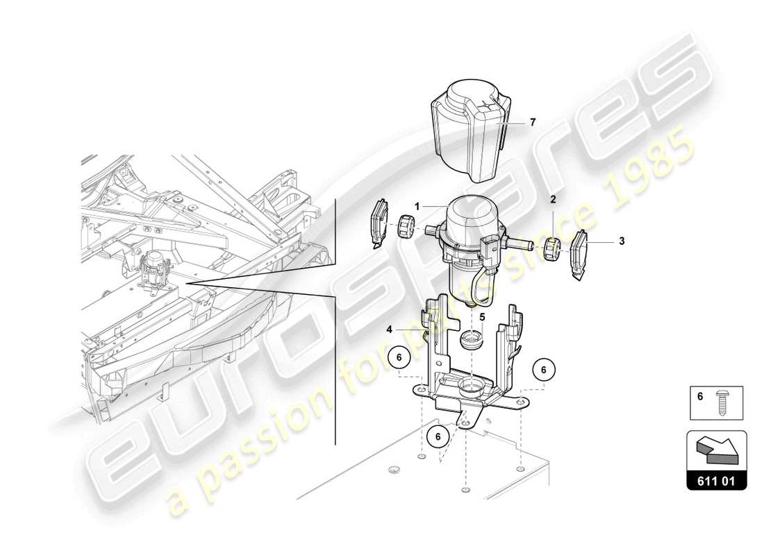 lamborghini lp700-4 roadster (2017) vacuum pump for brake servo parts diagram