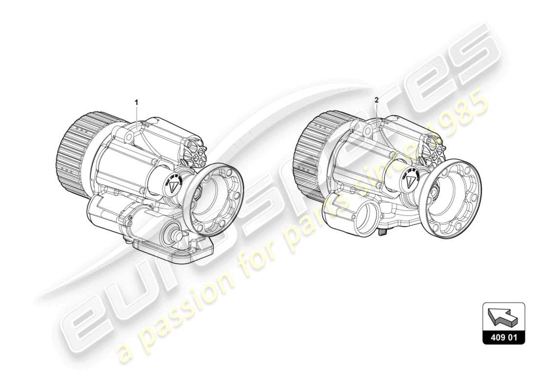 lamborghini 2020 (lp740-4 s roadster) front axle differential part diagram