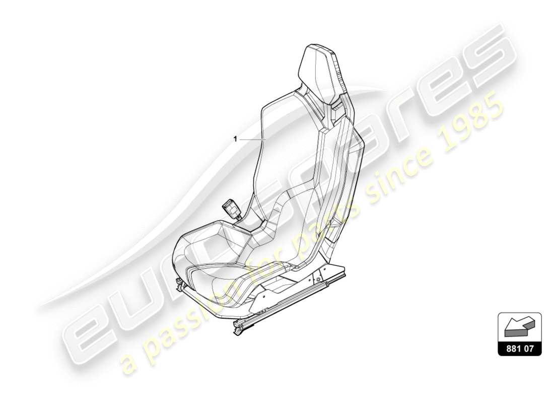 lamborghini 2019 (performante coupe) sports seat 'racing seat' part diagram