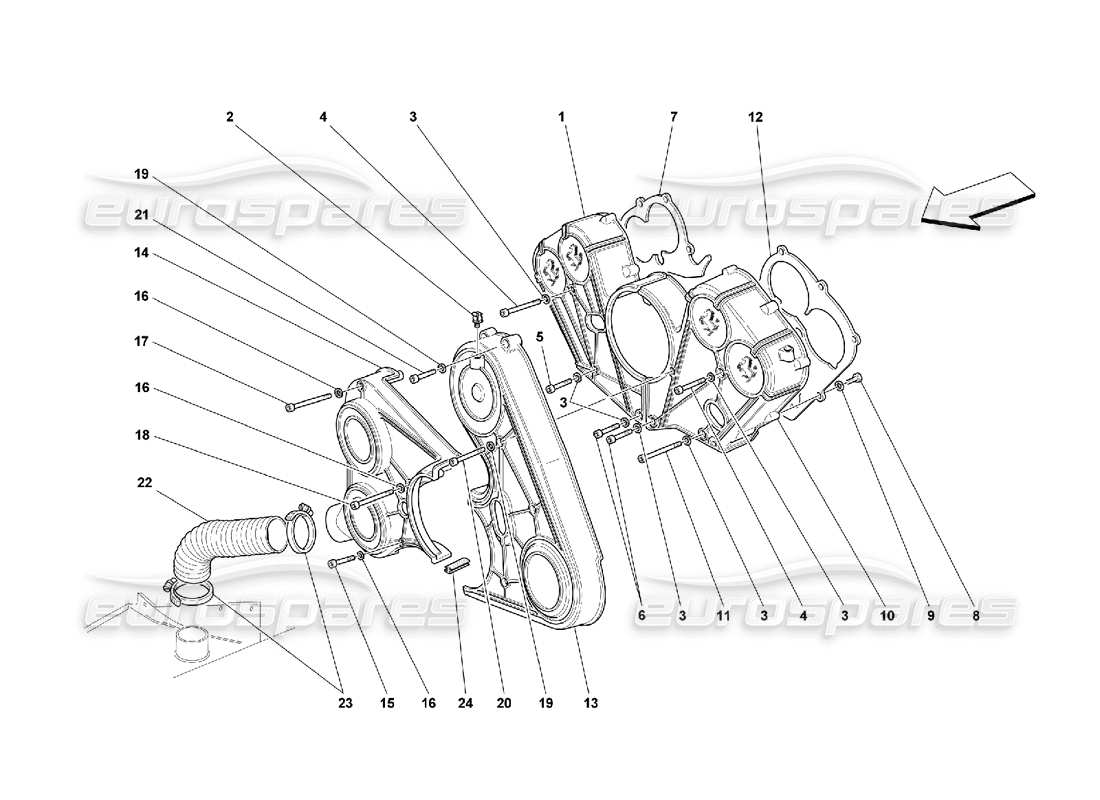 FERRARI 550 MARANELLO ENGINE COVERS PART DIAGRAM ferrari 550 maranello engine covers part diagram