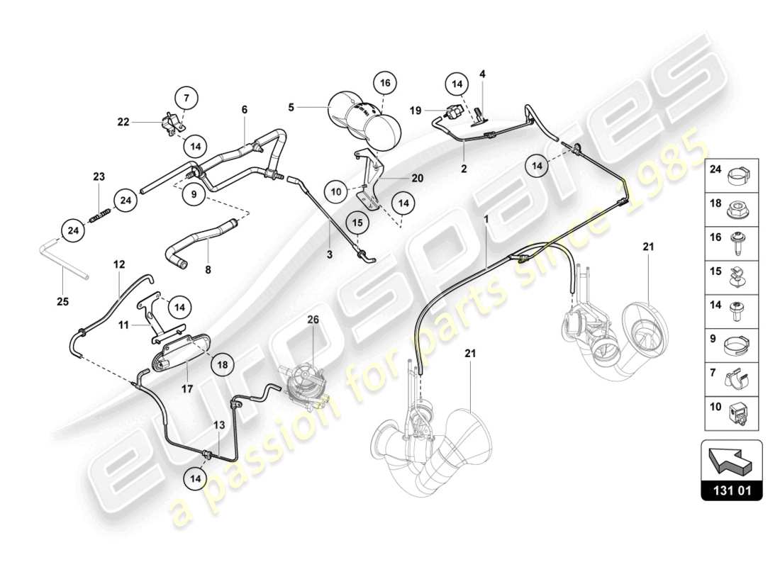 lamborghini 2013 (lp700-4 coupe) vacuum system part diagram