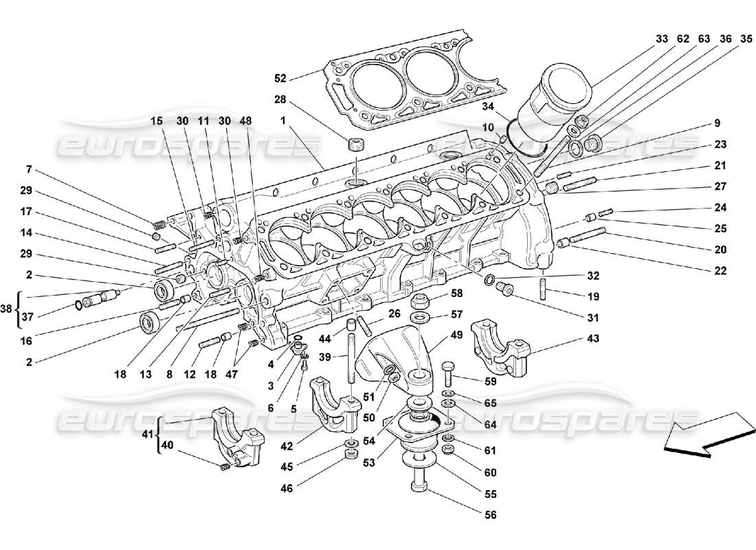 FERRARI 550 MARANELLO CRANKCASE PART DIAGRAM ferrari 550 maranello crankcase part diagram