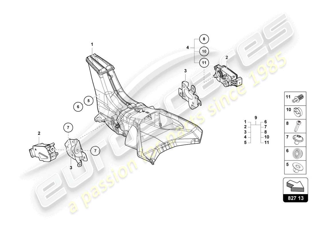 lamborghini lp770-4 svj roadster (2019) aerodynamic attachment parts rear part diagram